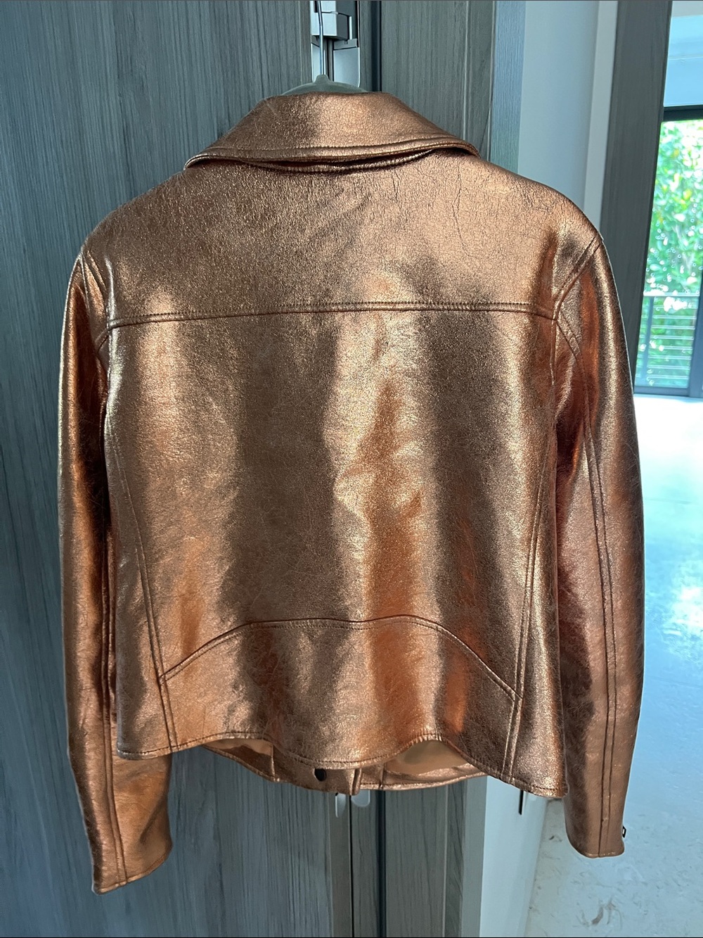 NWT $168 ANTHROPOLOGIE copper penny moto jacket XS - Picture 6 of 7